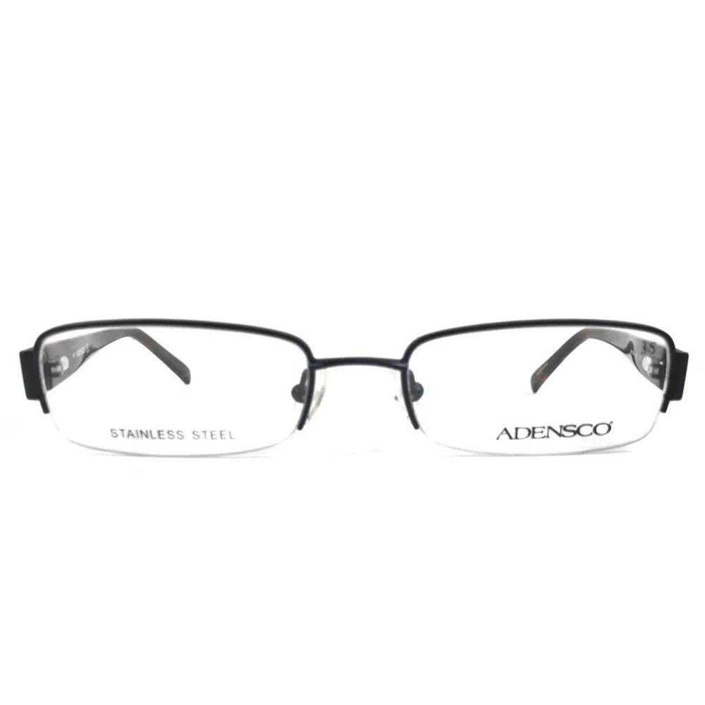 Adensco Eyeglasses Frames ANTHONY RX1 Black Brown Rectangle Half Rim 51-18-140
